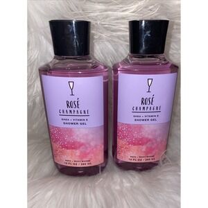 Bath & Body Works Rose Champagne Shower Gel 10 oz‎ Shea + Vitamin E + Aloe 2x